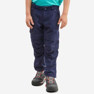 QUECHUA Pantalones de senderismo para 2-6 años azules MH00 KID Azul 4 años (103-112 cm)