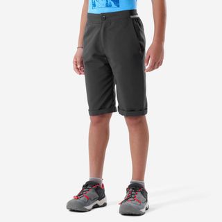 QUECHUA Pantalones de senderismo - MH100 gris oscuro - niño -1 año Gris 10-11 años (141-10 cm)