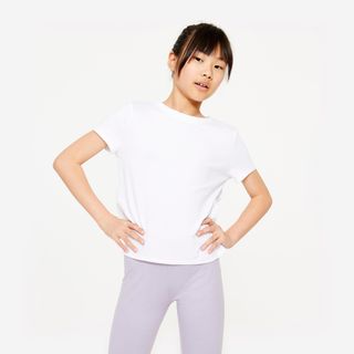 DOMYOS CAMISETA DE ALGODÓN PARA NIÑAS Blanca 3