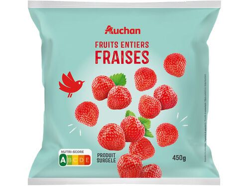 MORANGOS AUCHAN INTEIROS ULTRACONGELADOS 450G