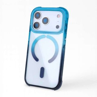 Funda Bumper Azul Reforzada Degradada compatible con MagSafe para iPhone 17 Pro Max