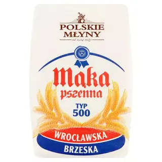 MĄKA PSZENNA 1 KG TYP 500 Wrocławska Brzeg