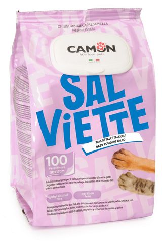 Lingettes nettoyantes – Camon Parfum Poudre pour Bébé – 100 pièces