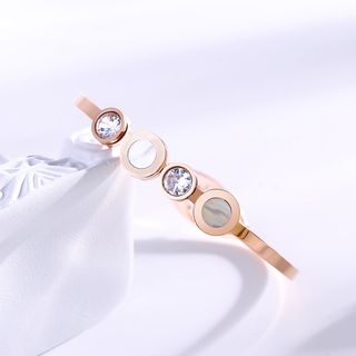 ოქროსფერი წრის გრაციის სამაჯური – 18K პრემიუმი / Golden Circle Grace Bangle – 18K Premium