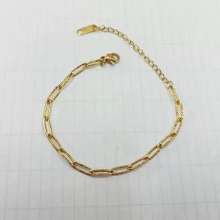 ოქროსფერი რგოლის სამაჯური / Golden Link Bracelet
