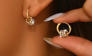 კრისტალის მტევნის რგოლები / Crystal Cluster Hoops