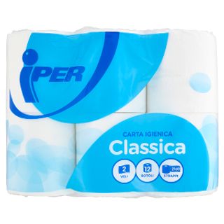 Iper Carta Igienica Classica 2 Veli 12 Pz