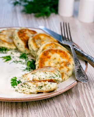 Сирники З Бринзою Та Зеленню