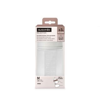 Suavinex Biberão Selection Bib Silic Anti-cólica Soft Color 240ml Tet Silic Fluxo Médio 3m+