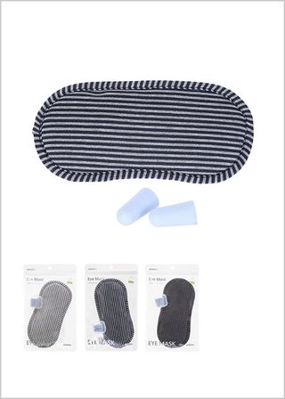 แแแแแแก แแแฆแแแ/Stripe Eye Mask with Ear Plugs