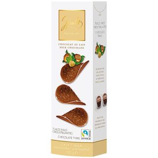 Tuiles fines de chocolat au lait et noisettes 100g - HAMLET