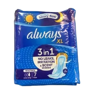Always 3In1 Maxi Thick Sanitary Pads 7'S Xl