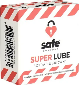 Prezerwatywy Safe z dodatkowym lubrykantem, w pudełku 3 szt