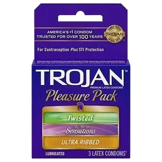 TROJAN Pleasure Pack Lubricated Condoms, 3 Pack