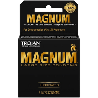 TROJAN MAGNUM Lubricated Large Size Condoms, 3 Pack