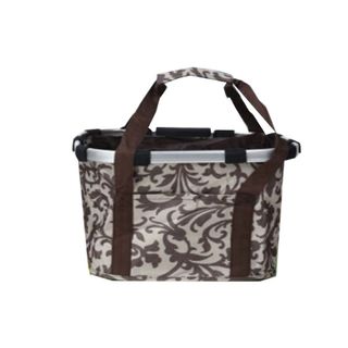 Korpa za biciklo BB-01B platno dekor braon boja