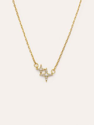 Collar Duo Spark Plata Baño Oro