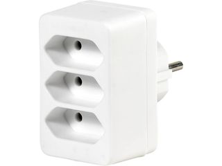 Tomada VIVANCO Schuko 3x Europa (Branco)