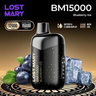Lost Mary BM15K Blueberry Ice Vape, 3x15000 Puffs