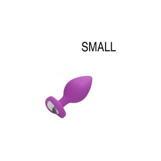 Plug Bijou Anal silicone Heart Violet 6 x 2.8 cm