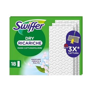 Swiffer Panni Catturapolvere per Scopa Swiffer Profumo Fresco e Pulito - Ricarica 18 Panni