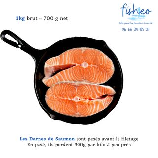 Darnes de Saumon Frais (1kg)