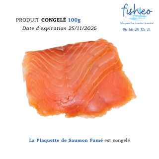 Plaquette de Saumon Fumé (100g) CONGELÉ