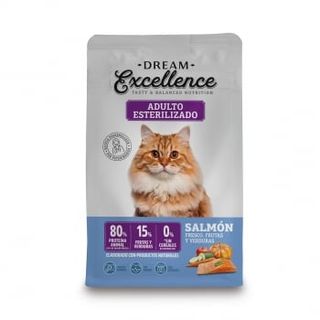 Pienso Esterilizado De Salmón Fresco Para Gatos Adultos, Frutas Y Verduras Dream Excellence 1,5 Kg.