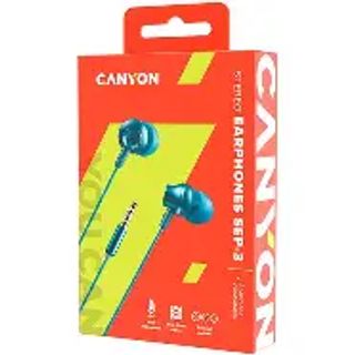 CANYON EARPHONE SEP-3 MIC 1.2M BLU-GREEN