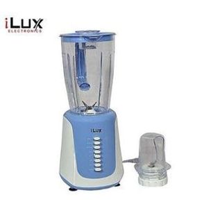 ilux Blender & Gringer LX-328 - 2 En 1 - 2 Vitesses - 300W - Blanc/Bleu
