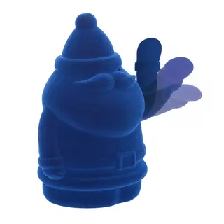 Babbo Natale velluto blu - braccio mobile