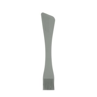 Spatola doppia testa silicone con pennello - grigio