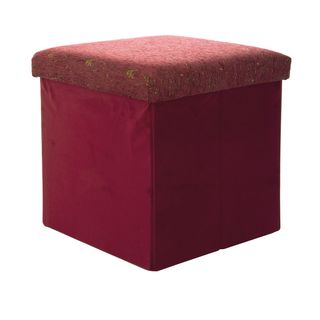 Pouf pieghevole 38x38 cm - rosso