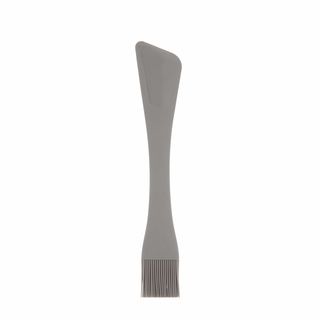 Spatola doppia testa silicone con pennello - taupe