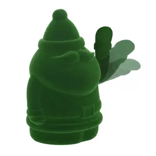 Babbo Natale velluto verde - braccio mobile