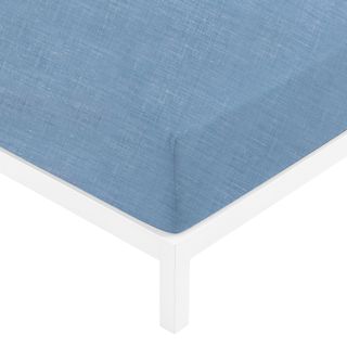 Lenzuolo con angoli matrimoniale melange - azzurro