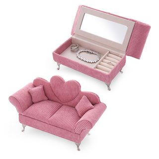 Divanetto portagioie rosa - 24x13x10 cm
