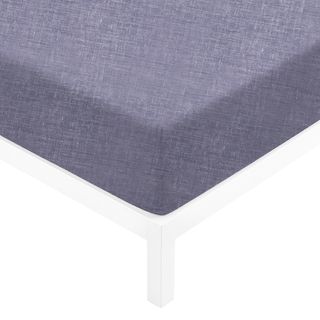 Lenzuolo con angoli matrimoniale melange - blu