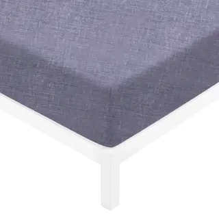 Lenzuolo con angoli singolo melange - blu