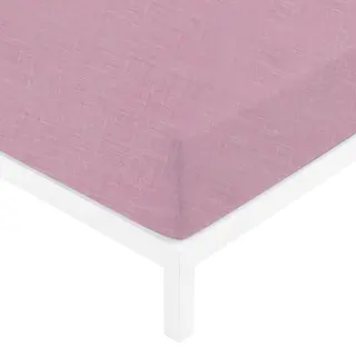Lenzuolo con angoli matrimoniale melange - malva