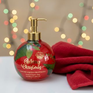 Dispenser sapone liquido natalizio - ambra e argan