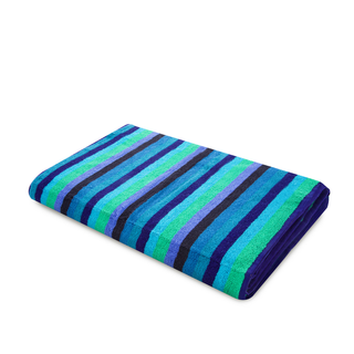Telo doccia a righe blu - 70x140 cm Cold
