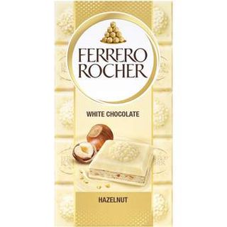შოკოლადის ფილა/ Ferrero Rocher/ თეთრი შოკოლადით და თხილით 8*90გ