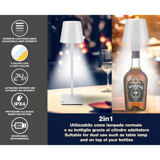 Lampa bežična 2u1 Beper P201UTP112 USB punjiva (Bijela)