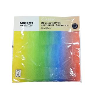 PAPIRNE SALVETE RAINBOW 33X33CM 20/1 11291814