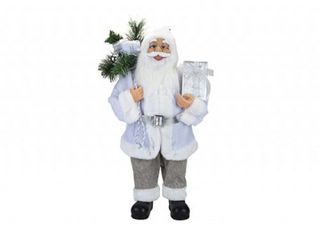 Luxury Standing Grey Suit Santa Decoration 60CM