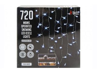 720 LED Snowing Cold White Icicle Lights