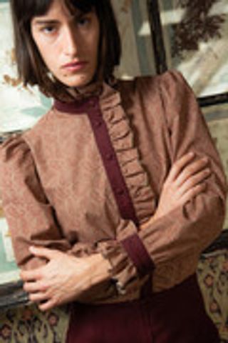 Blusa Eiger Burdeos Volante Burdeos / S