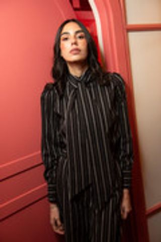 Blusa Warmth Rayas Blanco y Negro Negro / XS