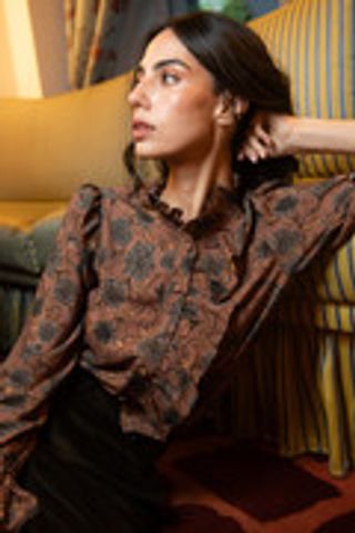 Blusa Toffe Estampado Marrón Marrón / L